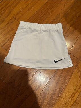 Nike White Athletic Skirt with Black Swoosh Accent